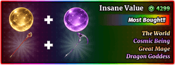The World + Cosmic Being + Great Mage + Dragon Goddess